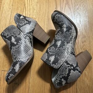 Snakeskin Ankle Boots